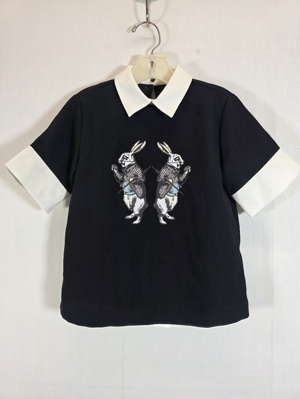 Victoria Beckham for Target Girls White Rabbit Top Black White Size XS